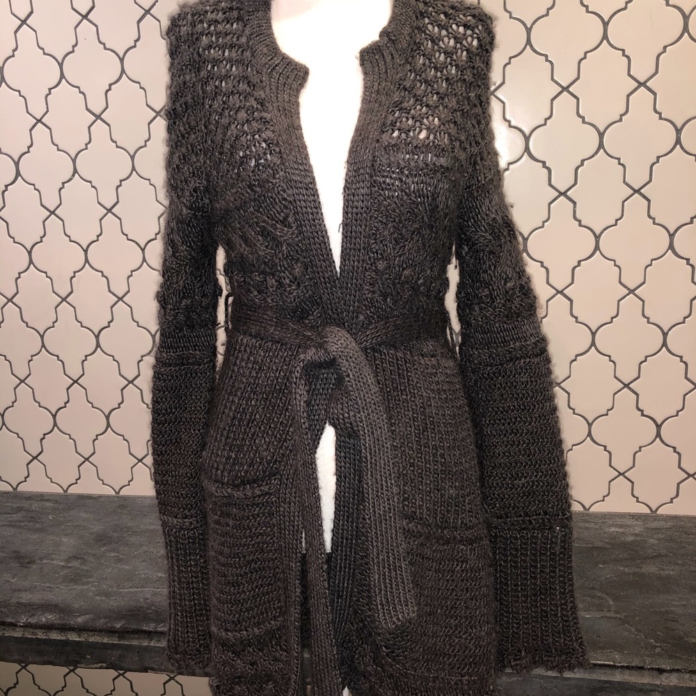 Beautiful Anthropologie knit wrap sweater.